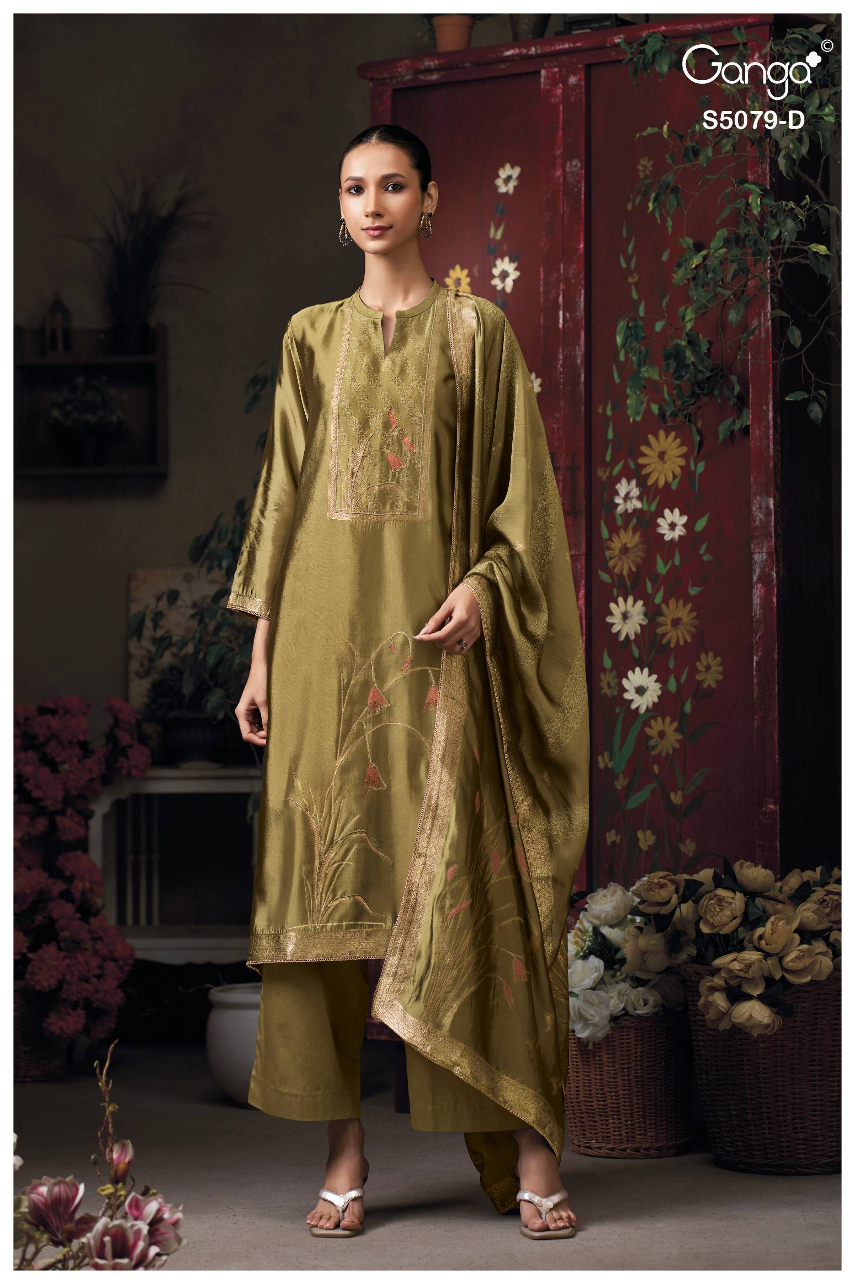 Rashmika 5079 Series By GANGAFASHION Stylish Beautiful Colourful Viscose Silk Dresses At Wholesale Price